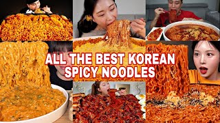 The BEST Of Korean Spicy Noodles ASMR REAL MUKBANG (Compilation)