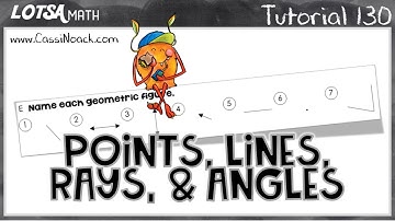 Math Lesson 130 - Points, Lines, Rays, & Angles - LOTSA MATH