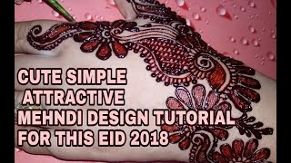 Very Cute simple attractive  mehndi design tutorial for Eid 2018 screenshot 3