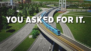 Elevated Subway Line in Cities Skylines 2!