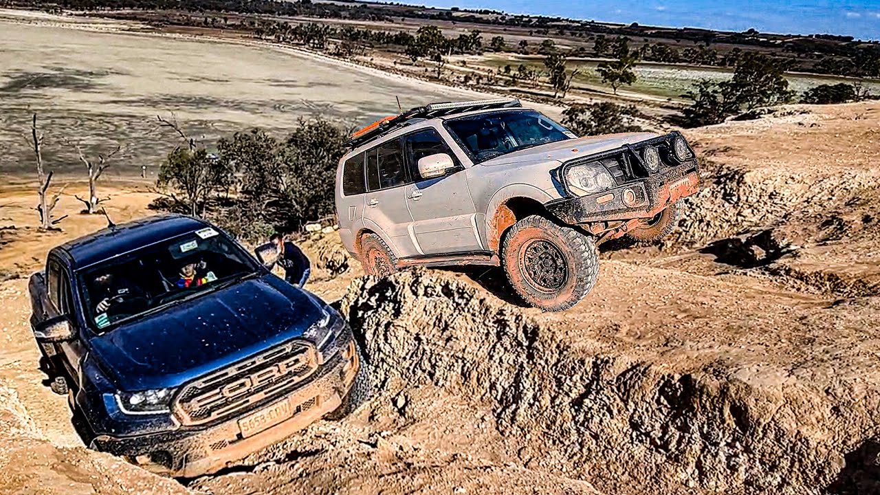 Pajero vs Ranger Raptor OFFROAD Battle | Loveday 4x4 Adventure Park - Part 2