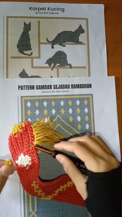 TIPS BIKIN SAJADAH/KARPET YANG CANTIK DENGAN RUMBAI-RUMBAI #shorts #shortvideo #merajut #rajut