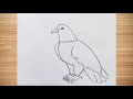 How to draw egale drawing easy step by step || Eagle drawing@DrawingTalent 