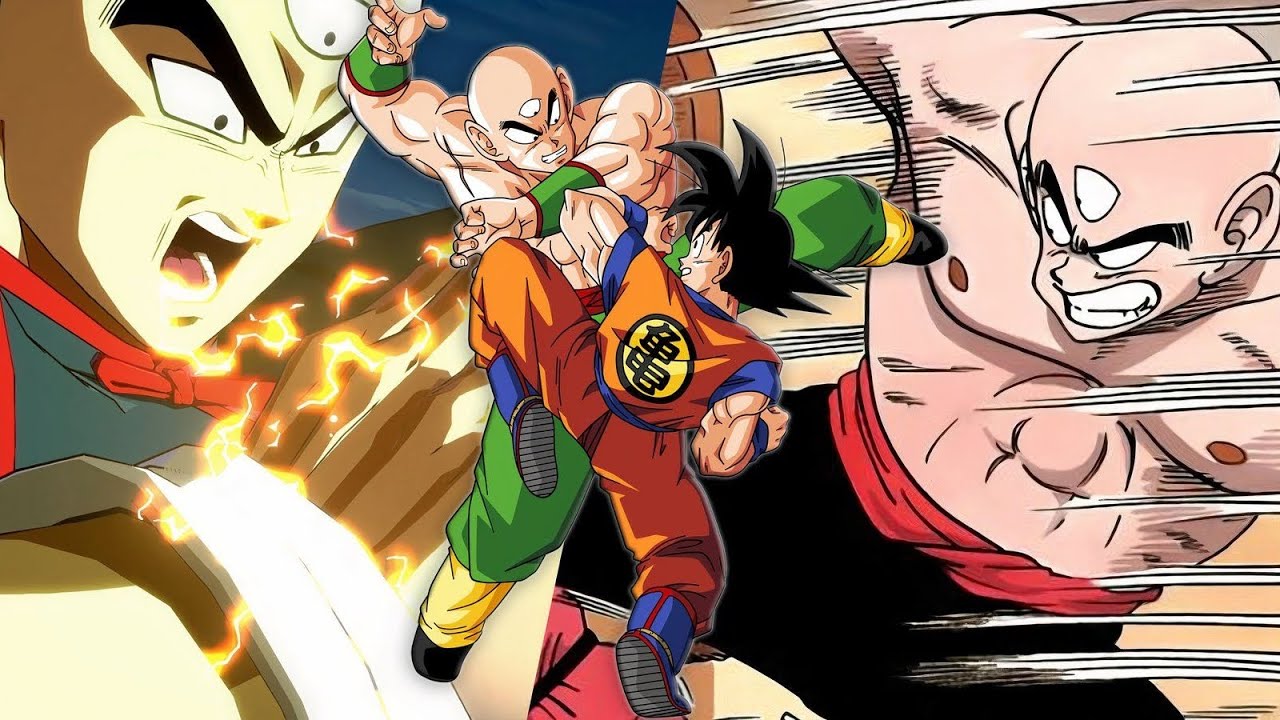 Goku vs Tien Full Fight English Dub 4K A.I Upscale