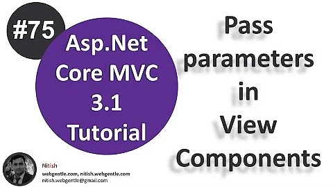 (#75) How to pass parameters in view components in asp.net core | Asp.Net Core tutorial