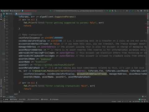 Algorand Blockchain Asset Creation in Layer-1