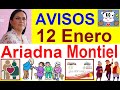 AVISOS 12 ENERO ARIADNA MONTIEL A ADULTOS MAYORES, PENSION BIENESTAR, ENTREGA DE NUEVAS TARJETAS