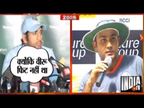 MS Dhoni and Virender Sehwag Fighting for Captaincy | Chak De Cricket