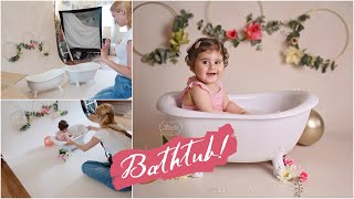 Details New BATHTUB for CAKE SMASH Photography - Behind the Scenes First Birthday BABY PHOTOSHOOT Update