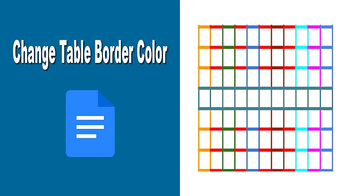 How to Change Table Border Color in Google Docs
