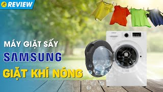 Máy Giặt Sấy Samsung Inverter 9,5 Ký Giặt Khí Nóng, Giặt Bong Bóng Wd95J5410Awsv Điện Máy Xanh