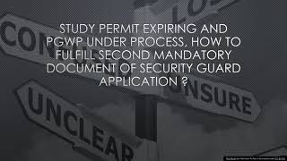 Security Guard license renew while PGWP in progress|International Students|Canada