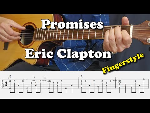 Promises - Eric Clapton - Fingerstyle Guitar Lesson I Tabs and Chords