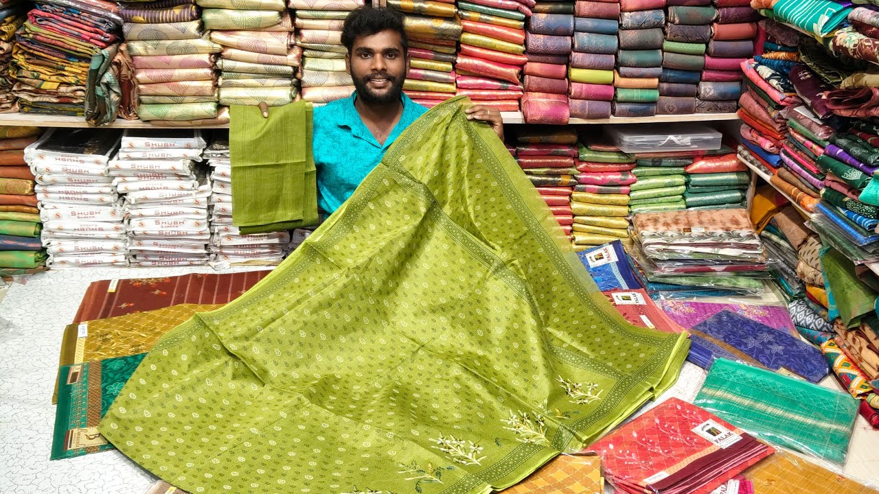 🔴Live|*Embroidery Pure காட்டன்* ஆஃபர்ல பார்க்கலாம் வாங்க |Elampillai Sarees|🟢Order👉9361315840