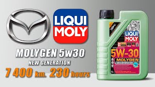 Liqui Moli Molygen 5w30 (отработка из  Mazda, 7 400 км.,  230 моточасов, бензин)