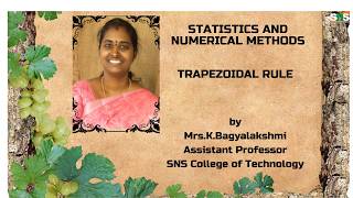 Trapezoidal Rule | Statistics and Numerical Methods | SNS Institutions