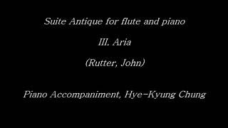 Aria (Rutter, John) Suite Antique for flute and piano, III - Piano Accompaniment