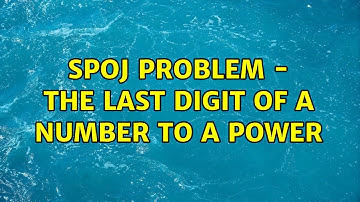 SPOJ problem - The last digit of a number to a power