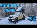 WINTER STORM CAMPING With A Diesel Heater 