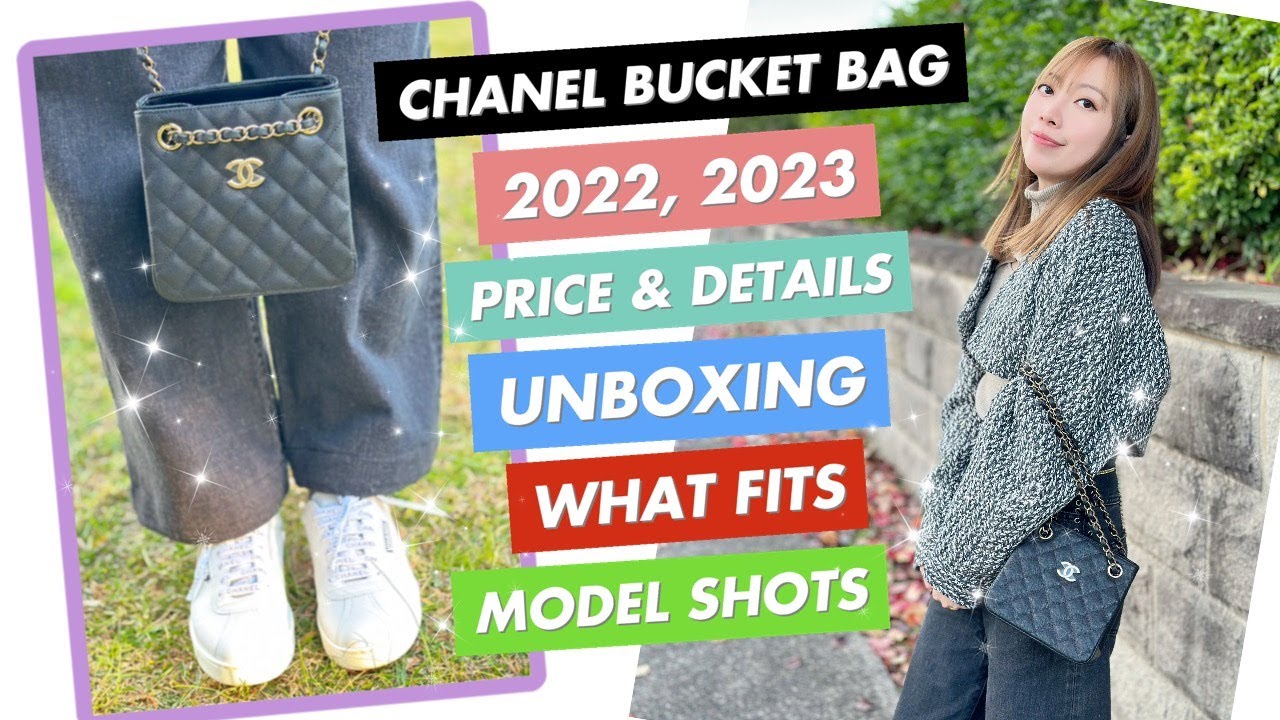 🖤 CHANEL Bucket Bag 2022 2023, Chanel 22S Bucket bag, unboxing