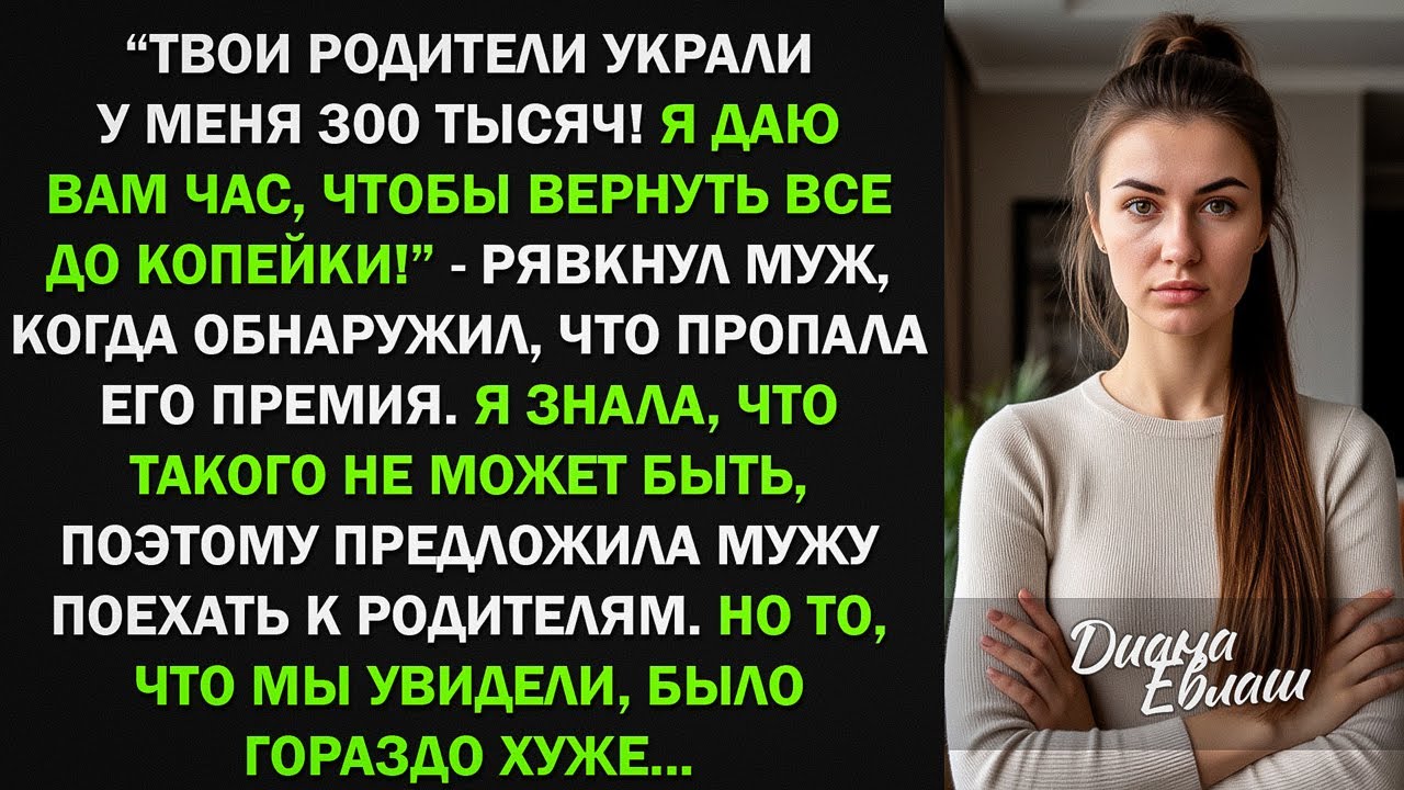Твои родители украли у меня 300 тысяч! Верните! - кричал муж. Но когда мы поехали к родителям...