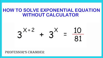 How To Solve An exponential equation without a calculator
