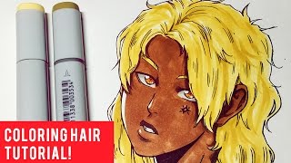 How To Color Hair With COPIC Markers Easily
