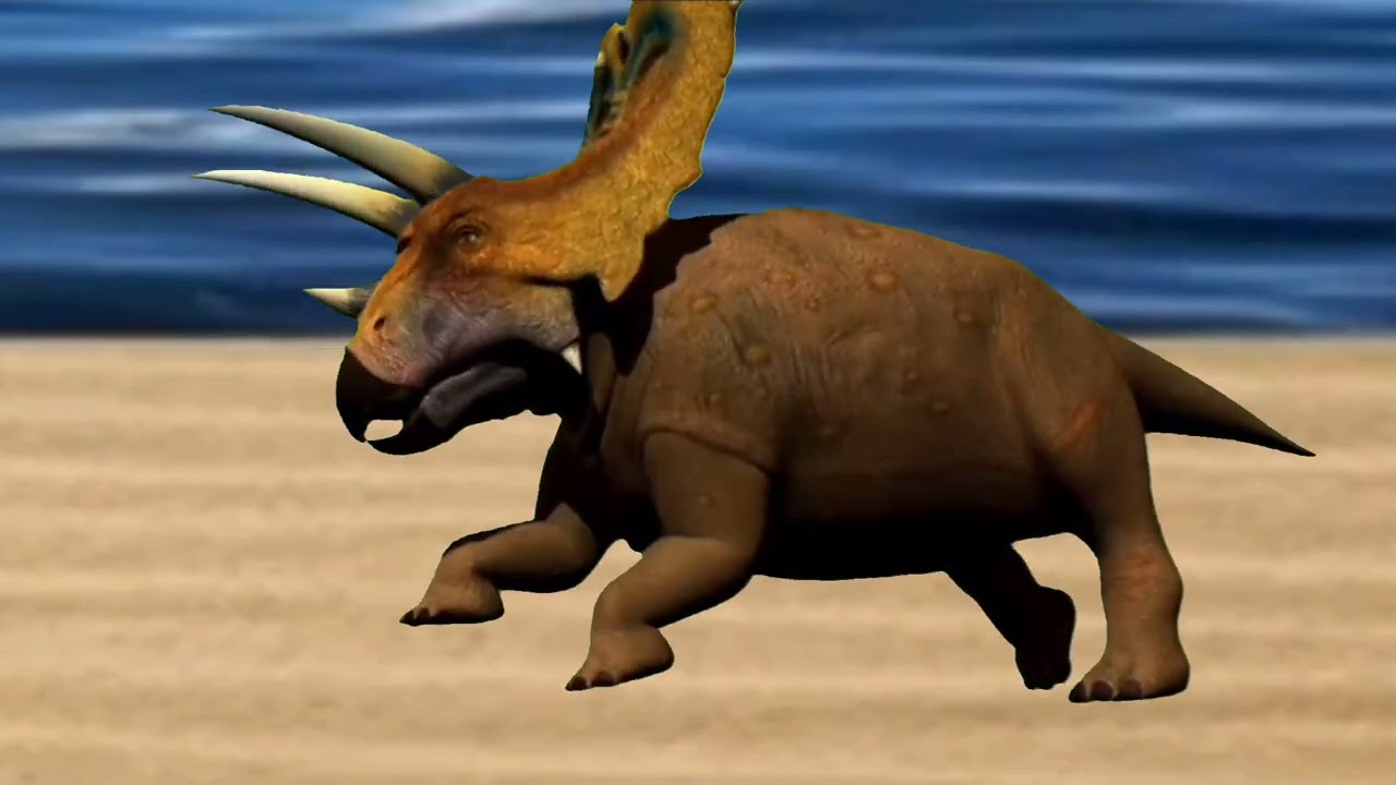 Dinosaur battle world destruction GA1 s1  bambiraptor vs  Anchiceratops