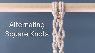 How to tie alternating square knots - DIY Macrame Tutorial