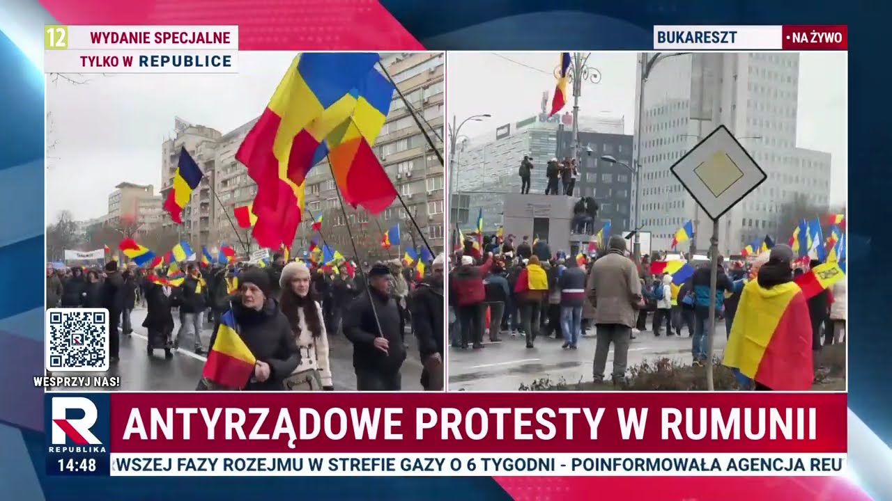 Antyrządowe protesty w Rumunii | Republika Dzień
