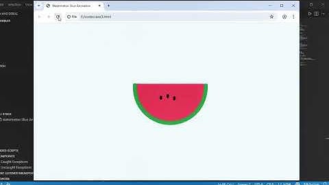 Watermelon Slice Falling Animation Using HTML & CSS | Satisfying Fruit Motion Animation