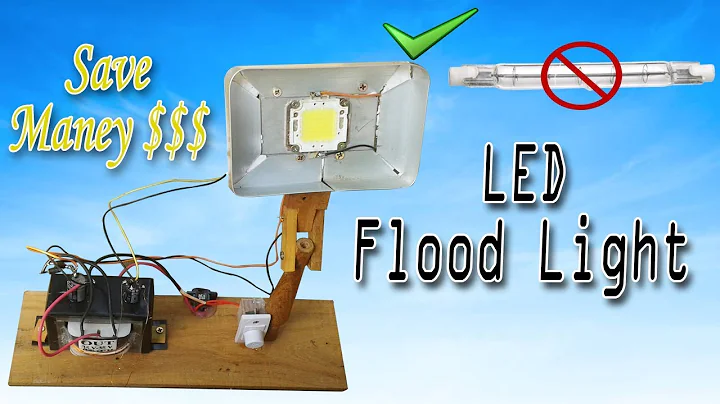 How To Make a LED Flood Light #SaveMoney$$$ (500w Halogen=50W LED)
