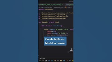 create db table in Model in Laravel #laravel  #webdevelopment #development #tricks #tips #laraveldev