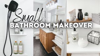 DIY SMALL BATHROOM MAKEOVER ON A BUDGET | SMALL BATHROOM DECORATING IDEAS | BATHROOM REMODEL 2021