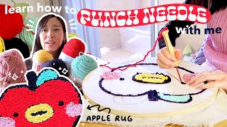 Learn How To PUNCH NEEDLE With Me ✸ making an apple rug