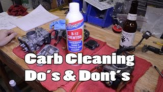 Berryman B12 and Carburetor Cleaning Do's & Dont's