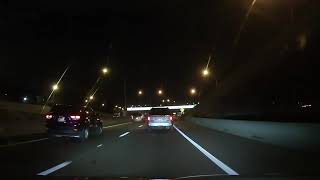 Driving through Columbus, Ohio at Night