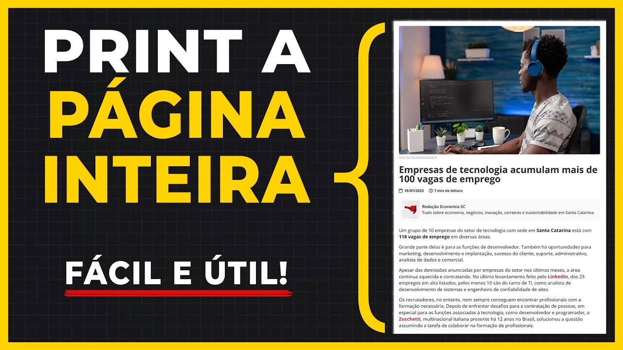 Como tirar um print da página inteira #TechTok #TechTips #PCTips #Cool