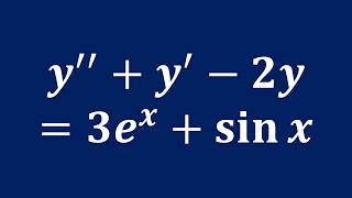 【詳細解題動畫】提要143:Solve y’’ + y’ – 2y = 3 exp(x) + sin(x)|授課老師:中華大學土木系呂志宗特聘教授(5-3)