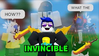 I became UNKILLABLE.. and trolled these youtubers (Roblox Bedwars)