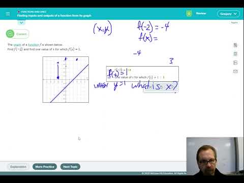 154. Finding inputs and outputs of a function from its graph