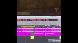 Perrie Edwards recording “Breathe” Studio