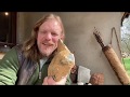 Flint knapping a spear head from english flint with will lord