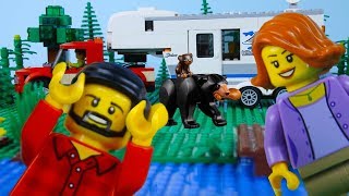 LEGO City Camping Fail STOP MOTION LEGO Camping Scary Bear! | LEGO City | By LEGO Worlds