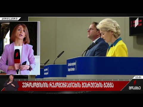 ევროკავშირის 12-პუნქტიან რეკომენდაციაზე მუშაობა ხვალიდან იწყება