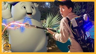 Ghostbusters Afterlife Stay Puft Ghost Adventure! 30 Minute Mini Movie with Aaron & LB Fun Questers