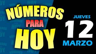 numbers For Today Thursday March 12th Free numbersfortoday luck numberfortoday