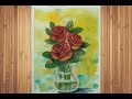 Как нарисовать розу к 8 марта. Букет роз легко, поэтапно гуашью. Видео урок для детей или начинающих
