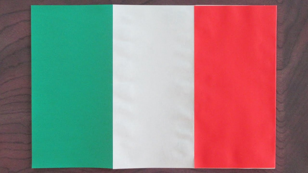 折り紙 イタリアの国旗 Origami Italian Flag Youtube