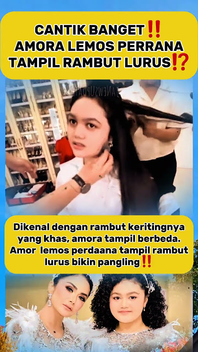 Amora Lemos Bikin Pangling‼️ Tampil Perdana dengan Rambut Lurus #krisdayanti